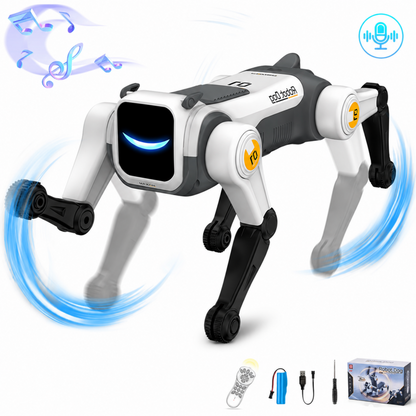 Smart Robot Dog, Interactive Robo Pet for Kids with Voice Control & Remote, Stunt Robot Toy with Backflip, Dancing, Singing & Sensor Mode, Educational Robot for Ages 3+