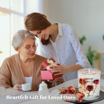 MEHOOM 2-Pack 26oz Scented Candles Sets with 90h Burn Time, Rose Cardamom Soy Decorative Candles, Fall Decorations for Home, Fragrance Candles Gifts for Women