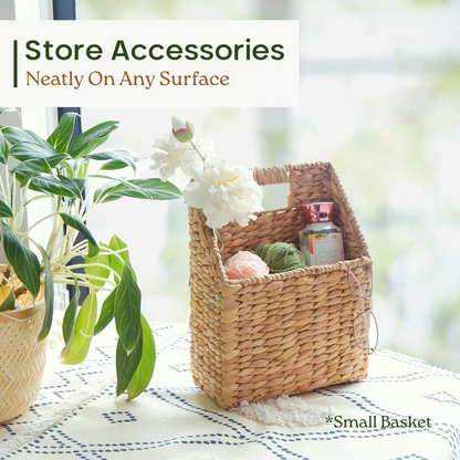 MEHOOM Wicker Storage Baskets, Hanging Wall Baskets for Organizing Files, Mail, Books, and Accessories (2 Pack)