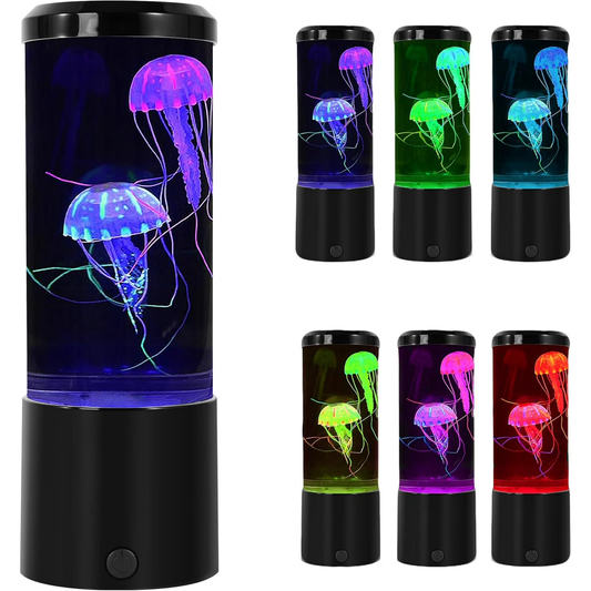 MEHOOM 9"Jellyfish Lamp, LED Jellyfish Tank Table Lamp, 7 Color Setting Fantasy Jellyfish Light, Cool Lamps for Home Office Decor Great & Christmas Birthday Gifts