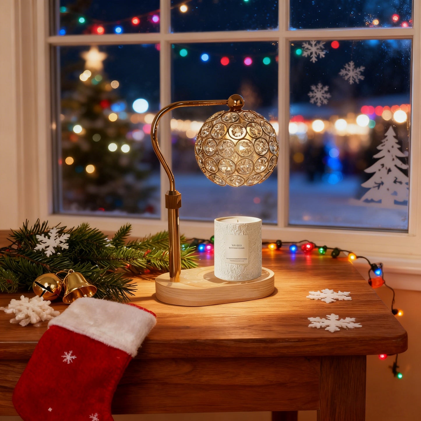 MEHOOM Crystal Candle Warmer Lamp with Dimmer Timer, Adjustable Height Warmer for Jar Candles, with 2 Bulbs, Home Decor Gifts for Bedroom Living Room