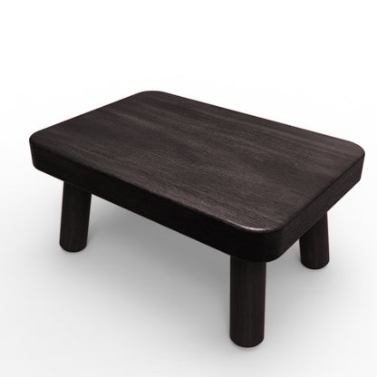 MEHOOM Wooden Step Stool for Adults and Kids, Heavy Duty Foot Stool with 500 lbs Capacity, Non-Slip Step Stool for Bedroom, Kitchen, Bathroom (Rustic Brown)