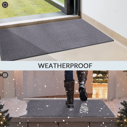 MEHOOM 16x24 Inch Front Door Mat, Indoor Outdoor Entrances, Dirt-Resistant, Low Profile, Easy Clean, Anti-Slip Doormat, Multi-Functional Welcome Mat for Garden, Balcony, Porch, Entryway