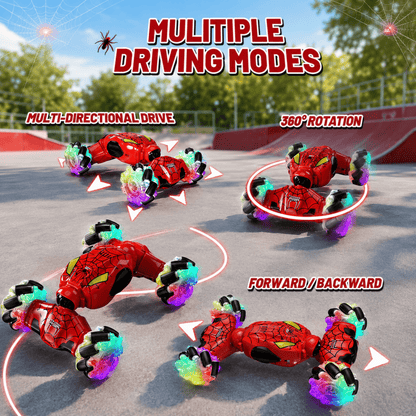 MEHOOM 4WD 360° Stunt & Drift Gesture Sensing RC Cars with 2.4GHz, Rechargeable Remote Control Cars for Kids Ages 3-12, Red