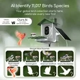 MEHOOM 3K UHD Smart Bird Feeder with Camera, Solar Powered Outdoor Bird House Cam, 5MP HD Live View, Instant Notifications, Identifies 11,000+ Bird Species, Perfect Gift for Bird Lovers