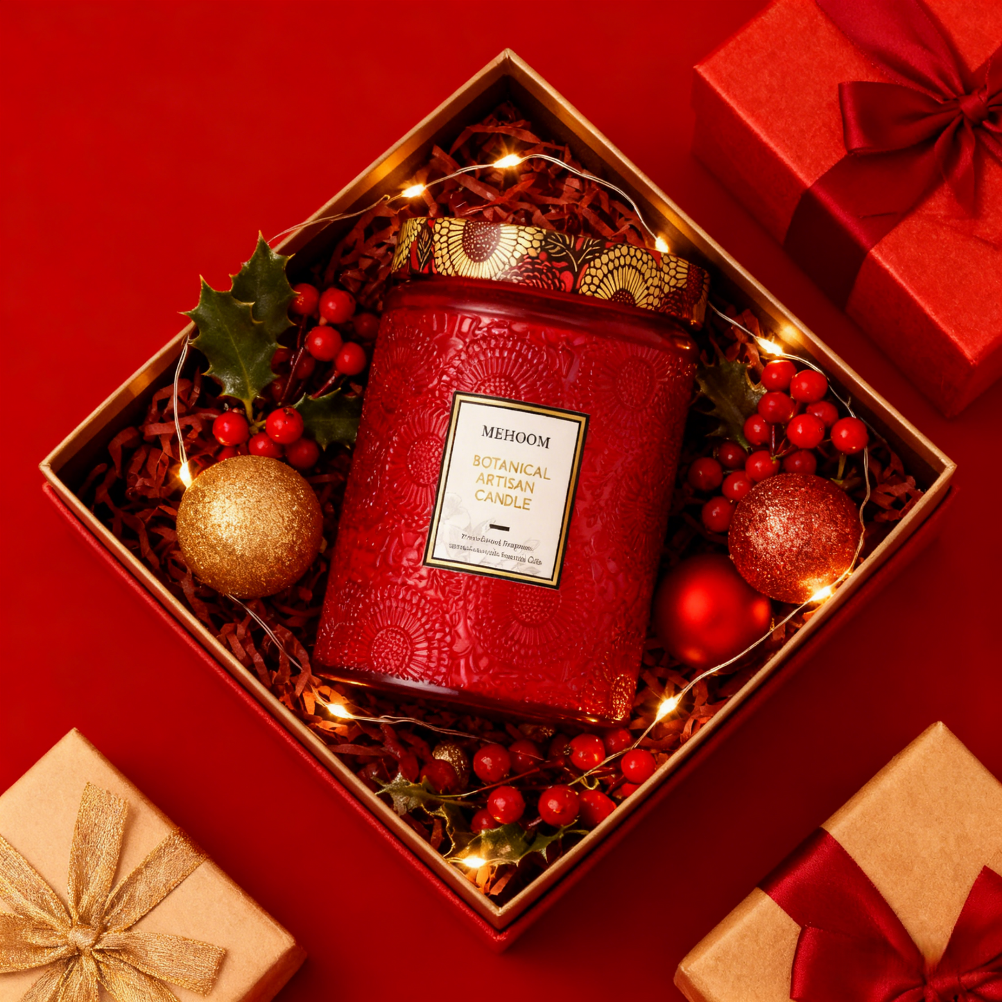 MEHOOM Pumpkin & Spice Wood Wick Scented Candle, 20oz Large Beeswax & Soy Blend, Clean Burning 100-Hour Candle, Cozy Gift for Home Decor