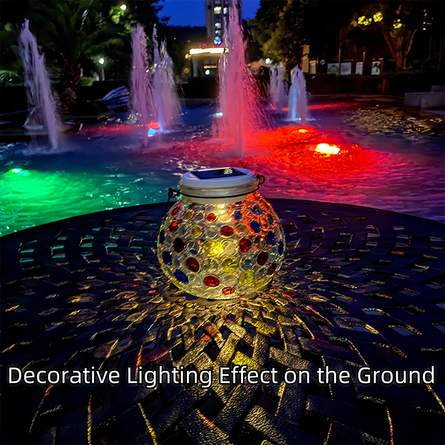 MEHOOM 2 Pack Mosaic Glass Ball Solar Lanterns, Decorative Solar Powered Outdoor Lights, Waterproof Solar Garden Lights, for Patio Lawn Yard