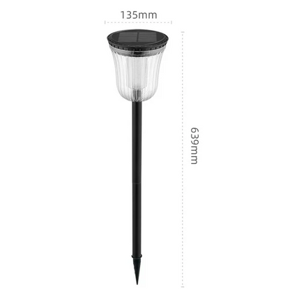 MEHOOM Solar Landscape Lights Outdoor, 4 Pack Warm White & Cool White Solar Pathway Lights, Waterproof LED Solar Garden Lights for Yard, Lawn, Walkway, Patio