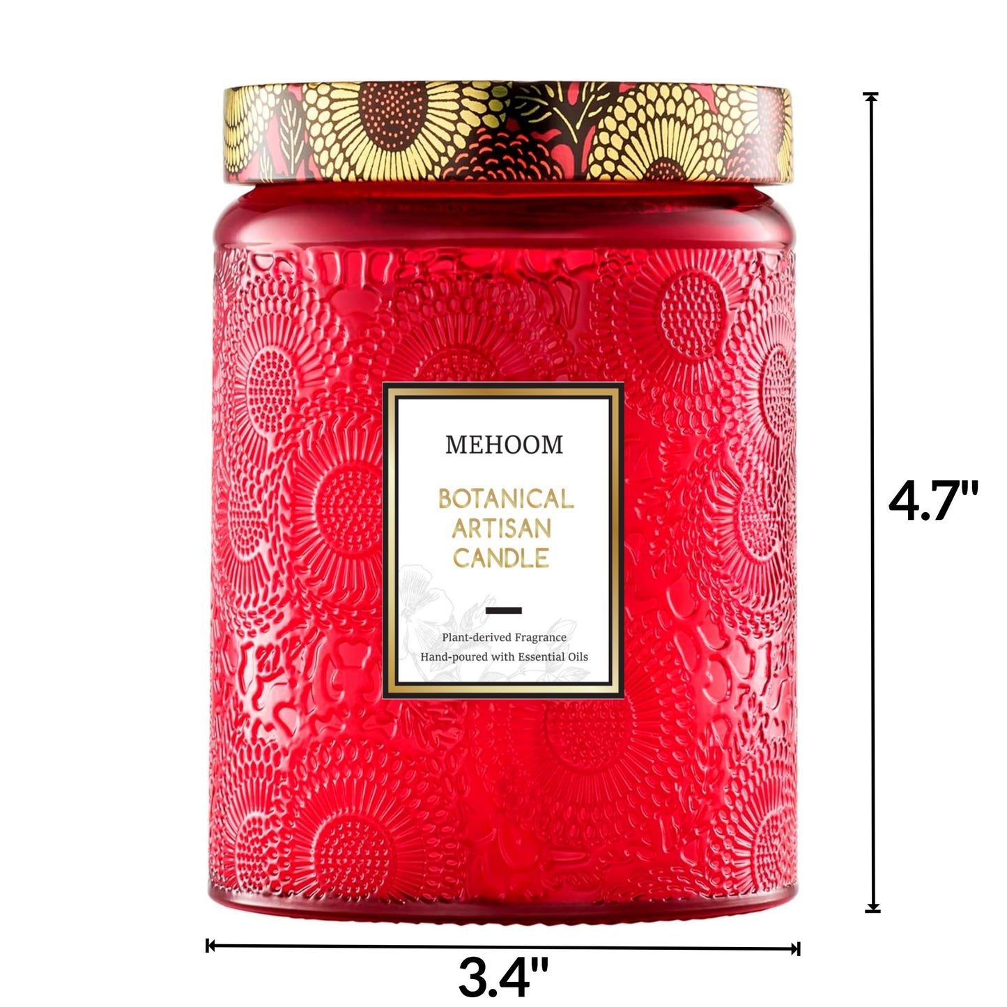 MEHOOM Pumpkin & Spice Wood Wick Scented Candle, 20oz Large Beeswax & Soy Blend, Clean Burning 100-Hour Candle, Cozy Gift for Home Decor