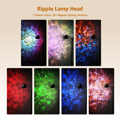 MEHOOM  Double-Headed Floor Lamp , 360°Rotating Sunset Lamp Ambiance Comes with 7 Color Swatches,  Modern Floor Stand Night Light for Living Rooms, Bedrooms & Offices