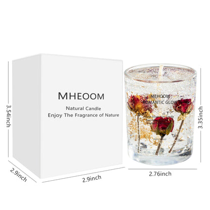 MEHOOM 2-Pack 26oz Scented Candles Sets with 90h Burn Time, Rose Cardamom Soy Decorative Candles, Fall Decorations for Home, Fragrance Candles Gifts for Women