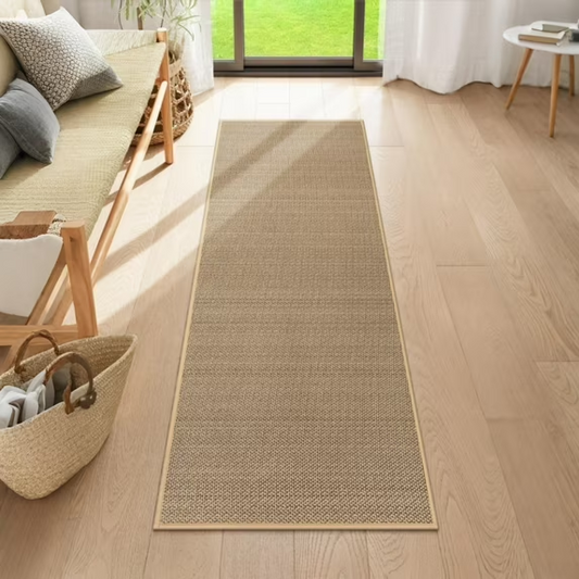 XGVGI 17"x59" Jute Runner Rug Clearance, Washable Non-Slip Rug for Hallway, Kitchen, Entryway