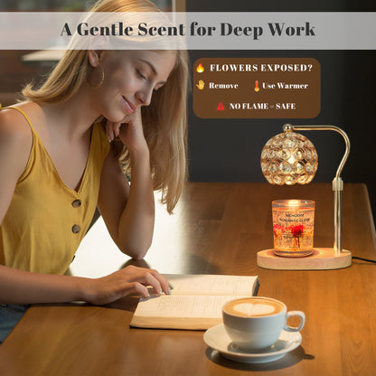 MEHOOM 2-Pack 26oz Scented Candles Sets with 90h Burn Time, Rose Cardamom Soy Decorative Candles, Fall Decorations for Home, Fragrance Candles Gifts for Women