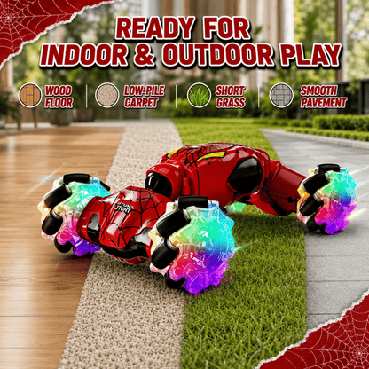 MEHOOM 4WD 360° Stunt & Drift Gesture Sensing RC Cars with 2.4GHz, Rechargeable Remote Control Cars for Kids Ages 3-12, Red