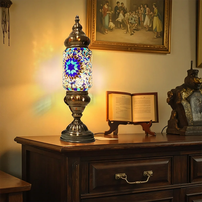 MEHOOM DIY Mosaic Lamp Kit,Turkish Crafts Kit for Adult,Moroccan Decor, Perfect Gift for Her or Him