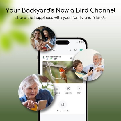 MEHOOM 3K UHD Smart Bird Feeder with Camera, Solar Powered Outdoor Bird House Cam, 5MP HD Live View, Instant Notifications, Identifies 11,000+ Bird Species, Perfect Gift for Bird Lovers