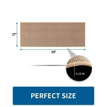 XGVGI 17"x59" Jute Runner Rug Clearance, Washable Non-Slip Rug for Hallway, Kitchen, Entryway