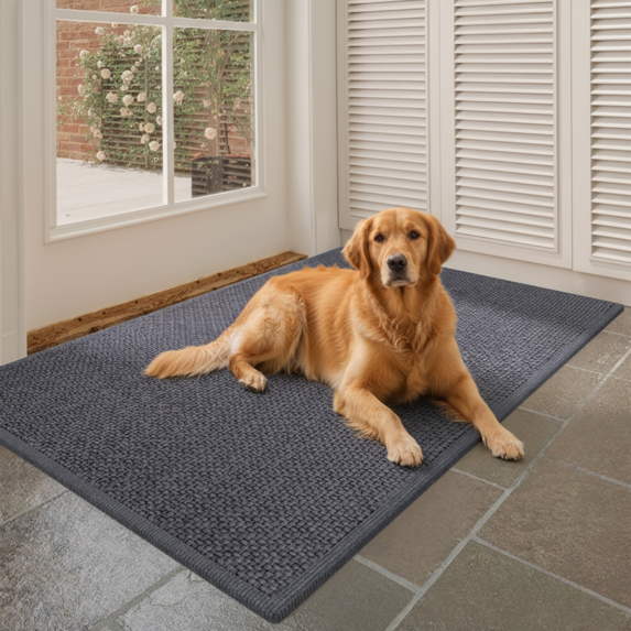 MEHOOM 32x48 Inch Front Door Mat, Indoor Outdoor Entrances, Dirt-Resistant, Low Profile, Easy Clean, Anti-Slip Doormat, Multi-Functional Welcome Mat for Garden, Balcony, Porch, Entryway