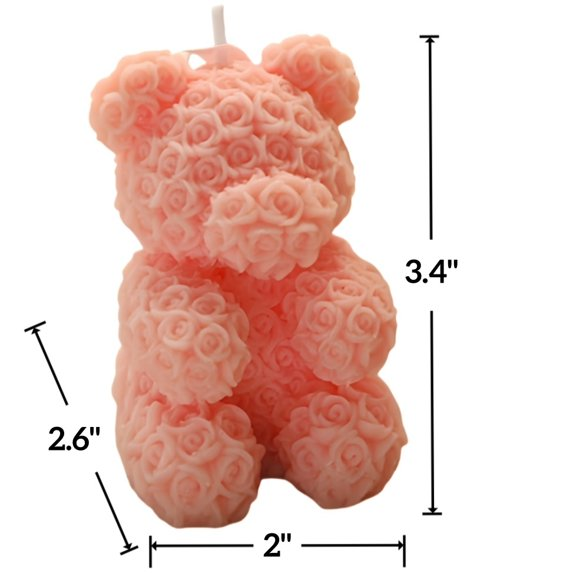 MEHOOM 3 Count Bear-Shaped Scented Candles Set – Pumpkin Spice, Velvet Rose & Coconut Milk – Home Decor & Holiday Gift Idea