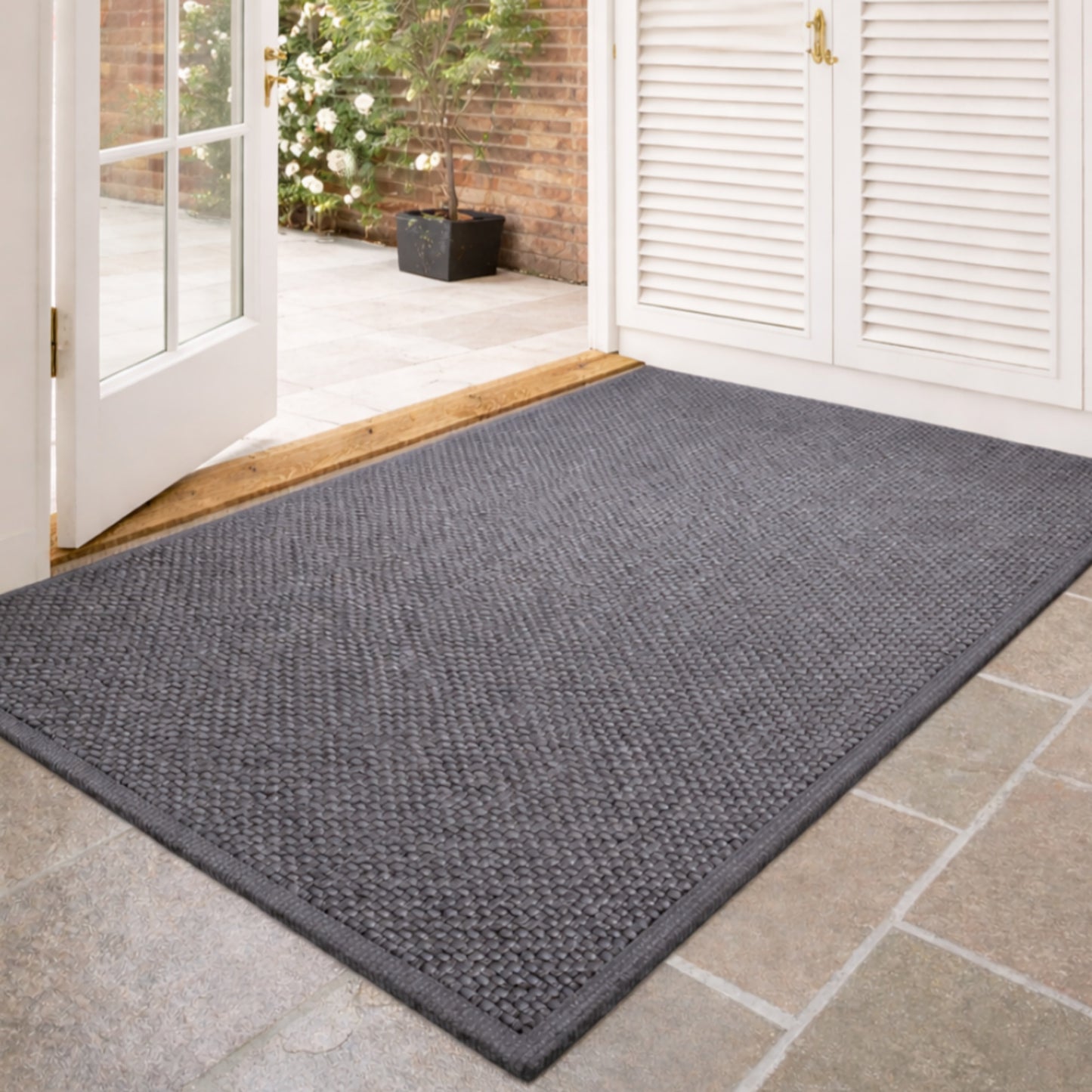 MEHOOM 18x30 Inch Front Door Mat, Indoor Outdoor Entrances, Dirt-Resistant, Low Profile, Easy Clean, Anti-Slip Doormat, Multi-Functional Welcome Mat for Garden, Balcony, Porch, Entryway