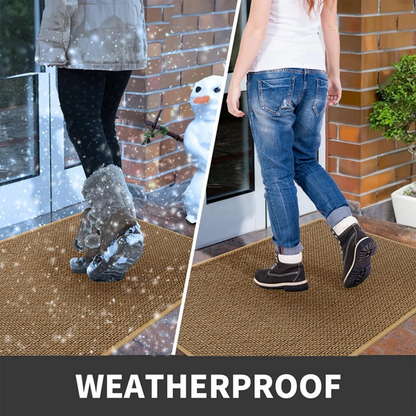MEHOOM 18"x30" Jute Front Door Mat, Indoor Outdoor Rug, Dirt-Resistant, Low Profile, Easy Clean, Anti-Slip Doormat, Multi-Functional Welcome Mat for Garden, Balcony, Porch, Entryway (Natural Brown)