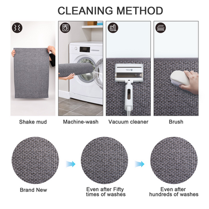 MEHOOM 32x48 Inch Front Door Mat, Indoor Outdoor Entrances, Dirt-Resistant, Low Profile, Easy Clean, Anti-Slip Doormat, Multi-Functional Welcome Mat for Garden, Balcony, Porch, Entryway