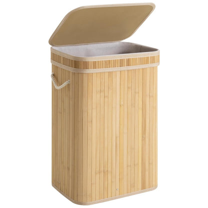 XGVGI Laundry Hamper with Lid, 72L Woven Clothes Laundry Basket with Handles, Foldable, Removable Liner