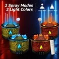 MEHOOM Volcano Flame Air Humidifier Light Ultrasonic Essential Oil Diffuser, Auto Shut-Off, Remote Control,Scented Humidifier for Home Bedroom, Black