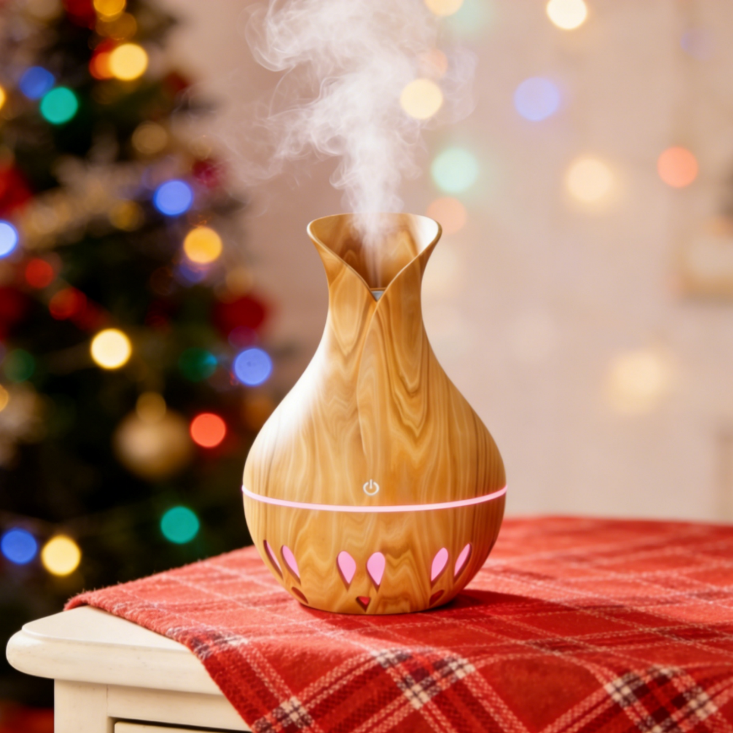 MEHOOM Cool Mist Humidifier with 7-Color Night Light, 130ml Essential Oil Diffuser