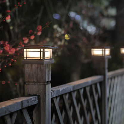 MEHOOM 8 Pack Solar Post Cap Lights Outdoor, Warm White LED Fence Post Lights for 4x4 Posts, Solar Powered Outdoor Waterproof Deck Lights with Auto On/Off for Garden Patio Fence