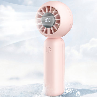 MEHOOM Portable Handheld Fan, 3 IN 1 USB Rechargeable Mini Fan with 5 Speeds, 4000mAh Personal Fan for Travel, Makeup, Eyelash, Kids & Women, Pink